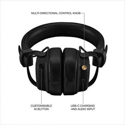 Marshall Milton A.N.C. støjreducerende on-ear-høretelefoner, Sort
