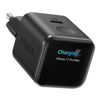 Anker Nano Charger 45W USB-C-oplader med display, Sort