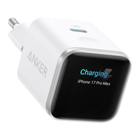 Anker Nano Charger 45W USB-C-oplader med display, Hvid