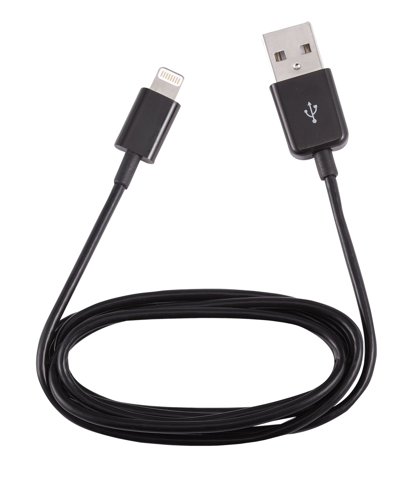 Linocell USB-A til Lightning-kabel, MFi-certificeret, 1 meter, sort.