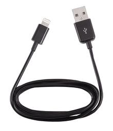 Linocell USB-A til Lightning-kabel, MFi-certificeret, 1 meter, sort.