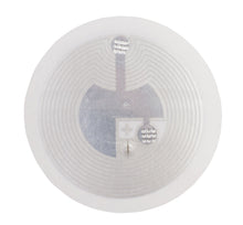 Linocell Selvklæbende RFID/NFC-mærkat 4-pakke, runde klistermærker med synlig metalcirkel og plus-symbol.