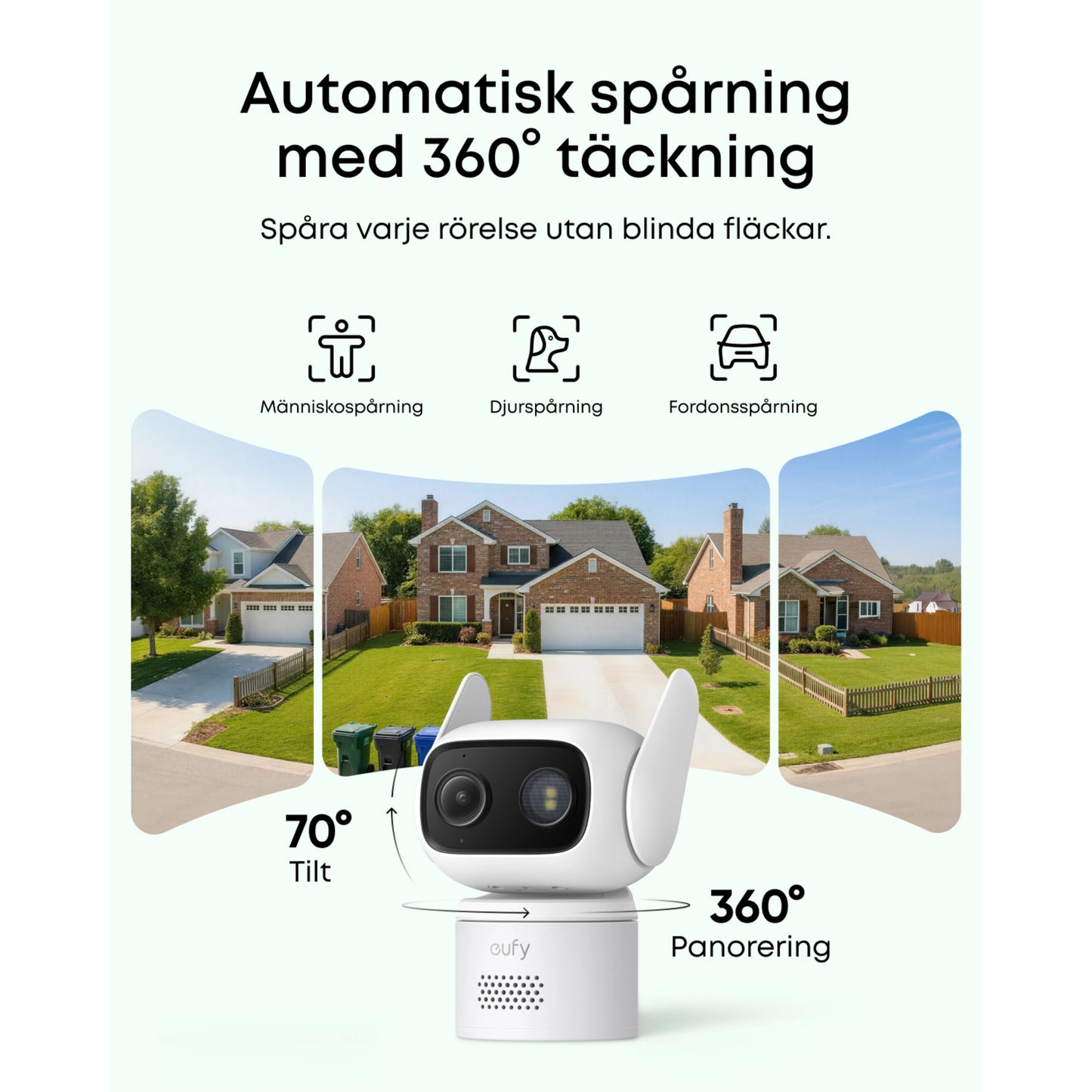 Eufy C31 Overvågningskamera med 360° panorering, Grøn