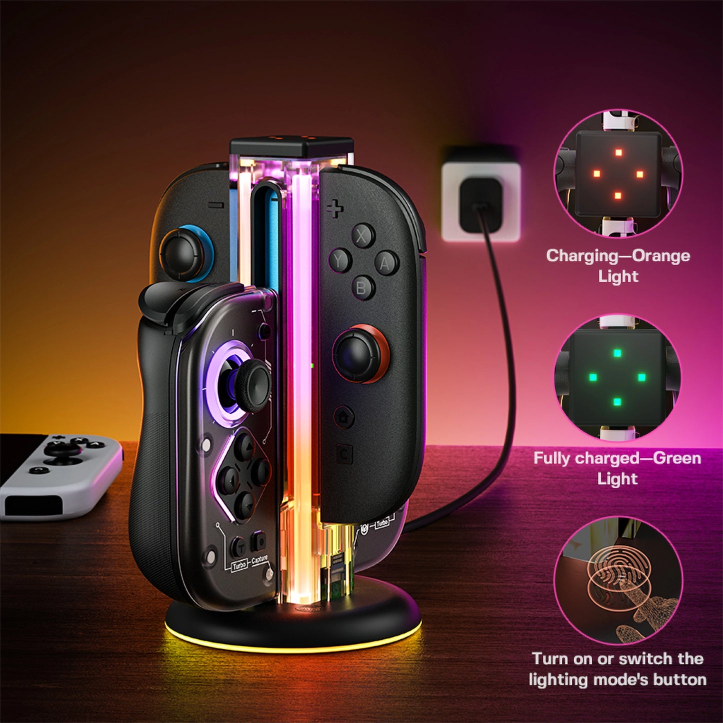 NYXI Zeus ladestation til Nintendo Switch og Switch 2