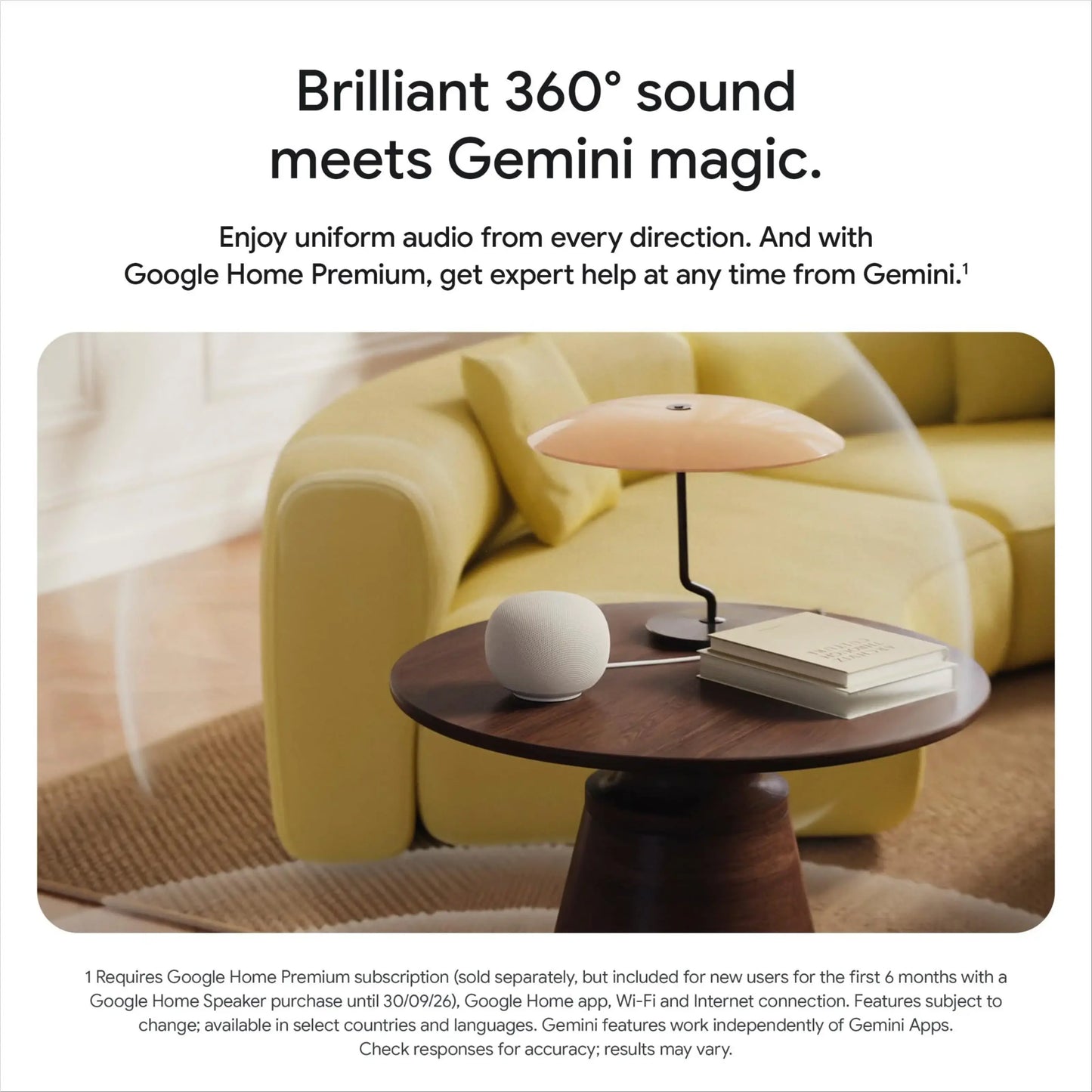 Google Home Speaker – smart højttaler med Gemini, Hazel