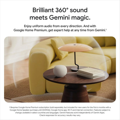 Google Home Speaker – smart højttaler med Gemini, Hazel