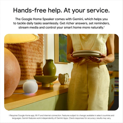 Google Home Speaker – smart højttaler med Gemini, Hazel