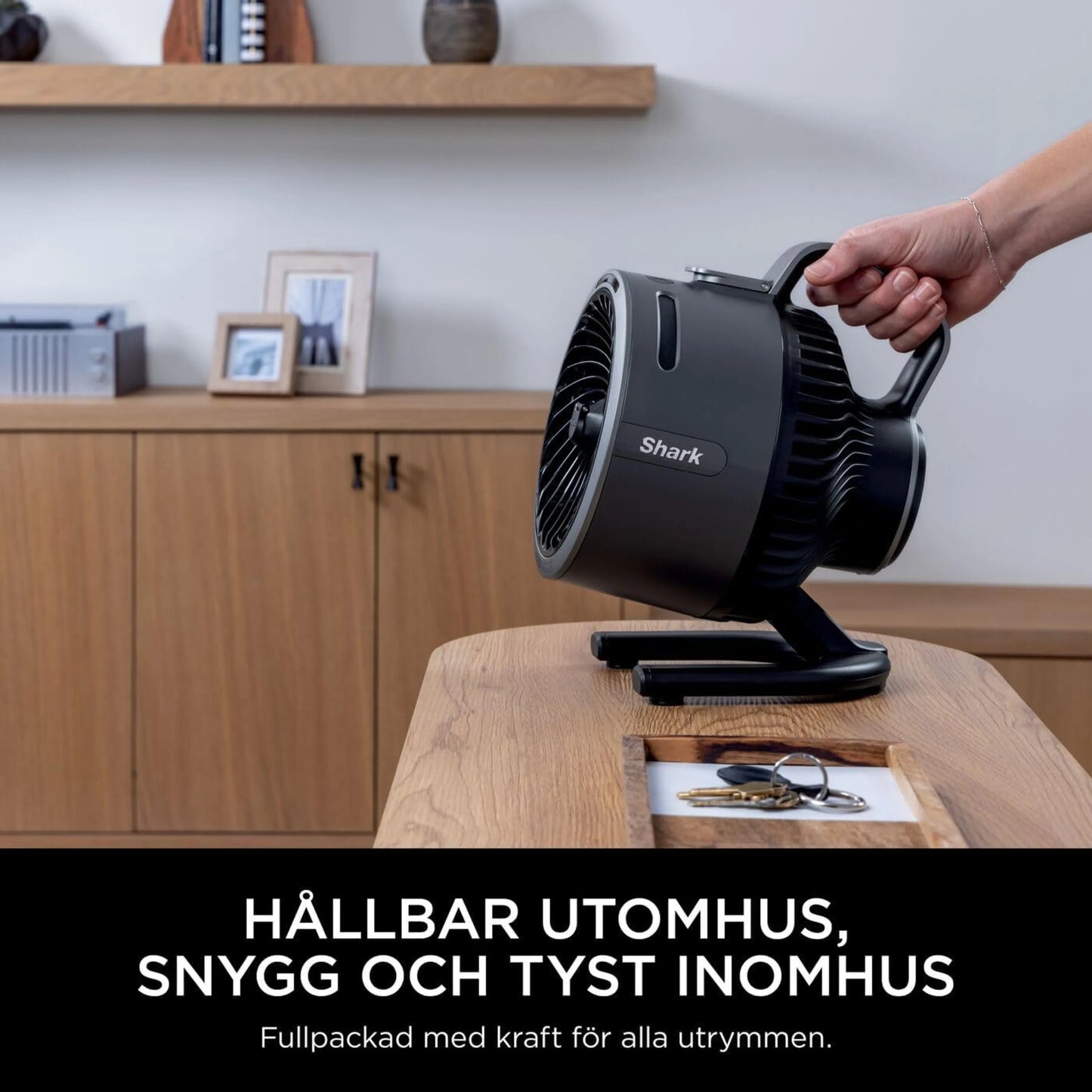 Shark FlexBreeze HydroGo tågeventilator, Antracitgrå