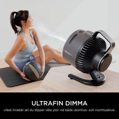 Shark FlexBreeze HydroGo tågeventilator, Antracitgrå