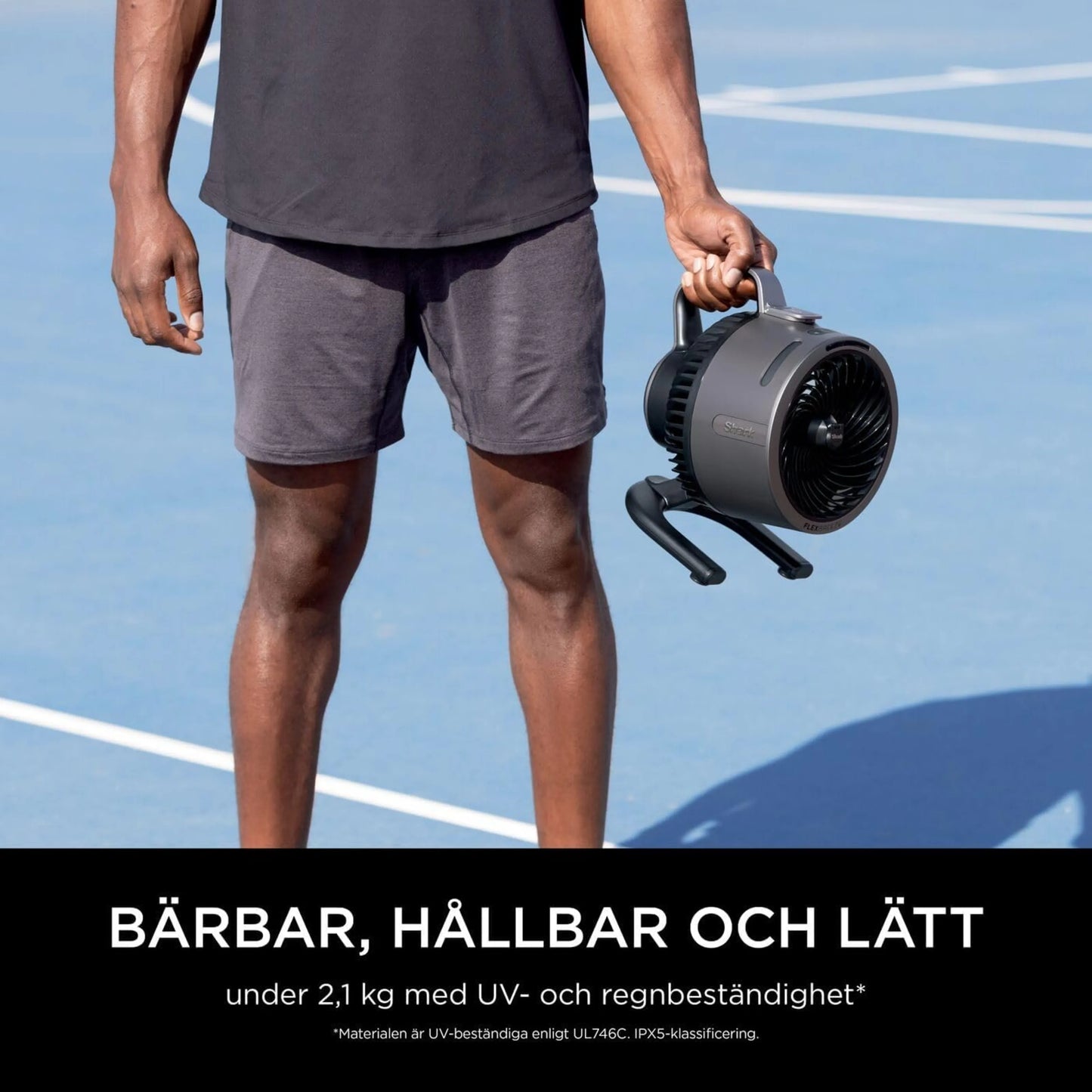 Shark FlexBreeze HydroGo tågeventilator, Antracitgrå