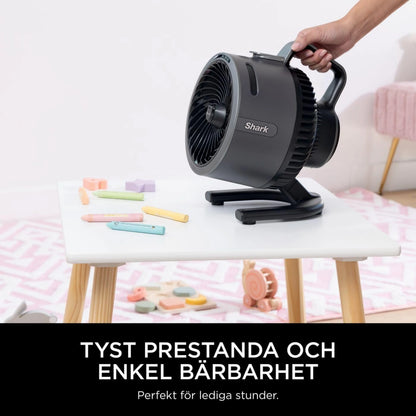 Shark FlexBreeze HydroGo tågeventilator, Antracitgrå