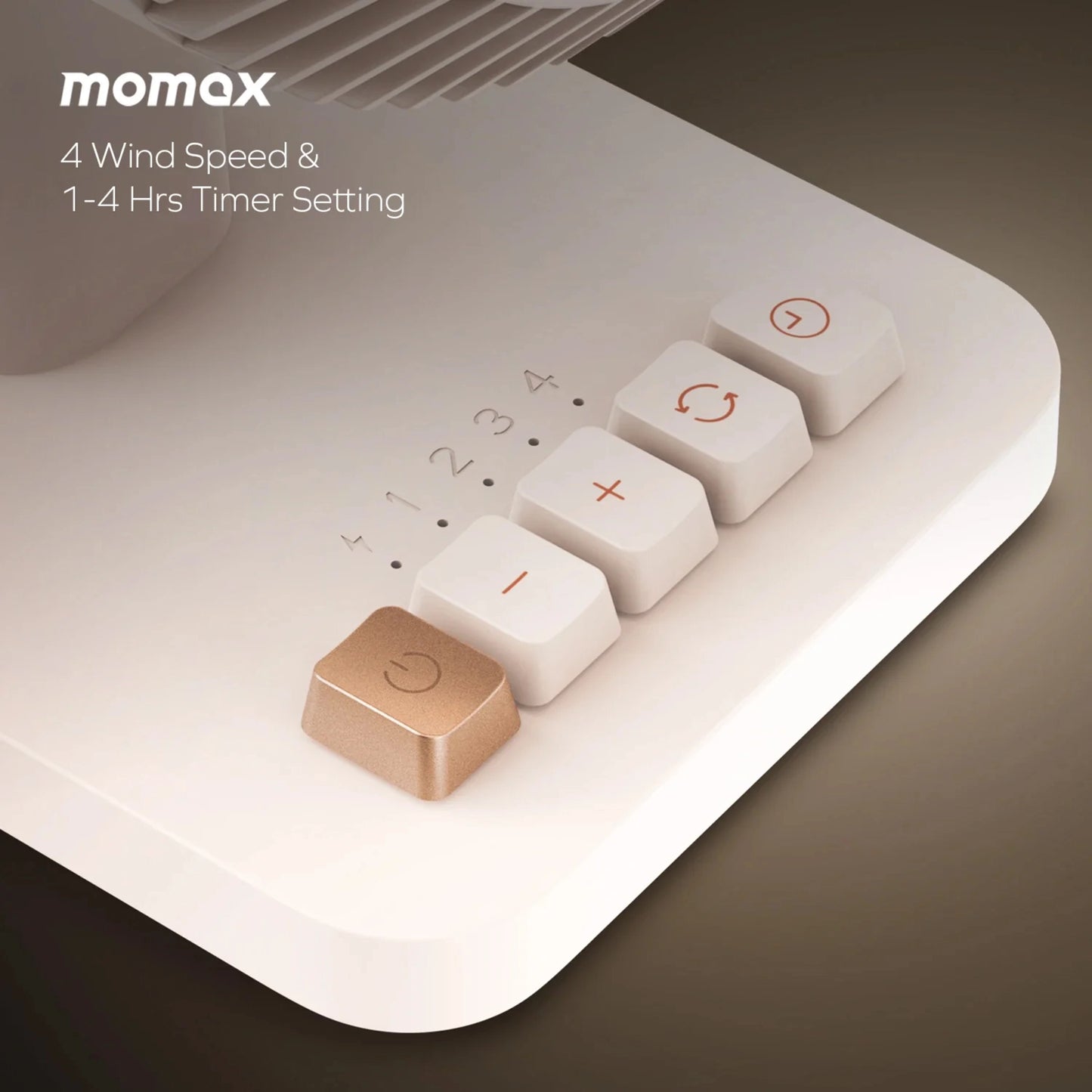 Momax 1°Pod mini-bordventilator, Sandsten