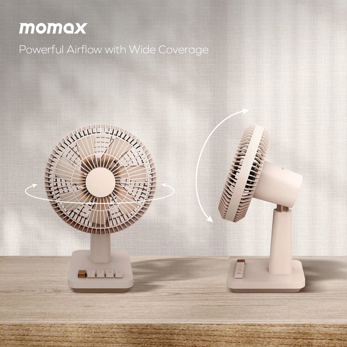 Momax 1°Pod mini-bordventilator, Sandsten