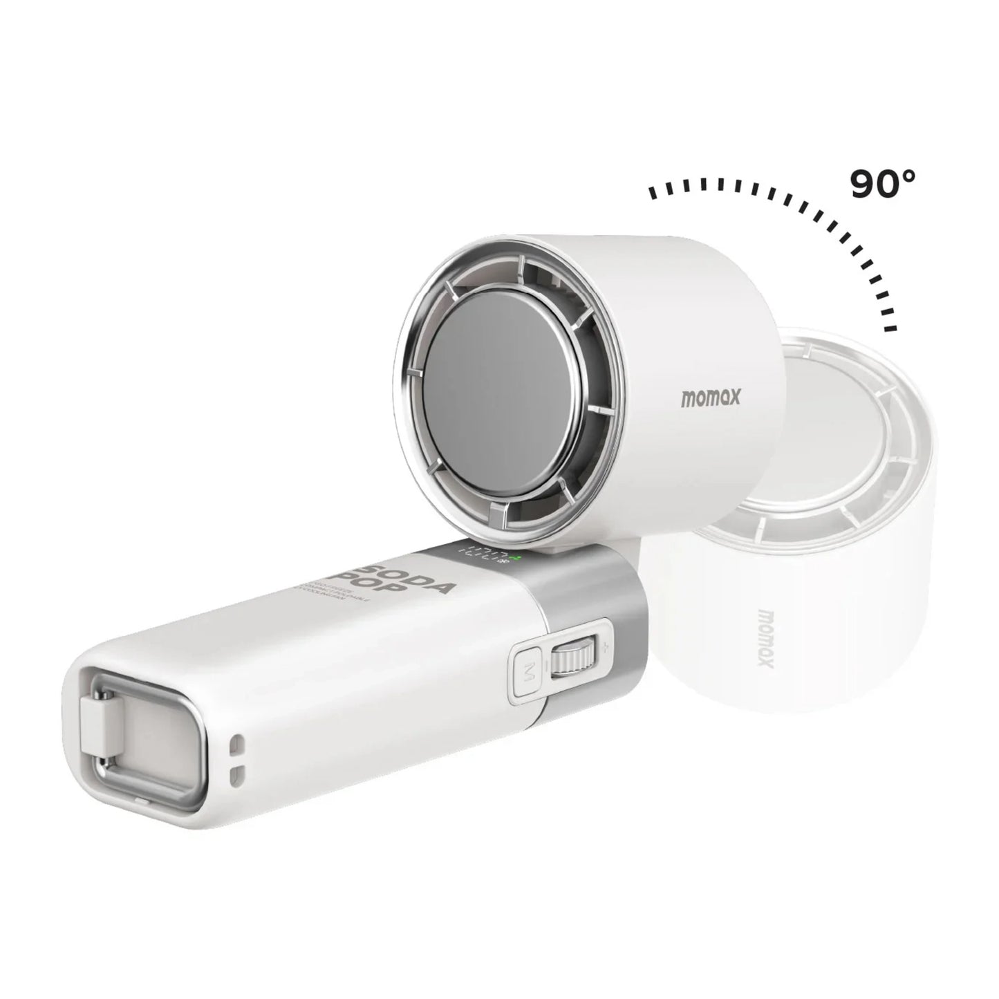 Momax 1° Go Freeze foldbar minifan, Hvid