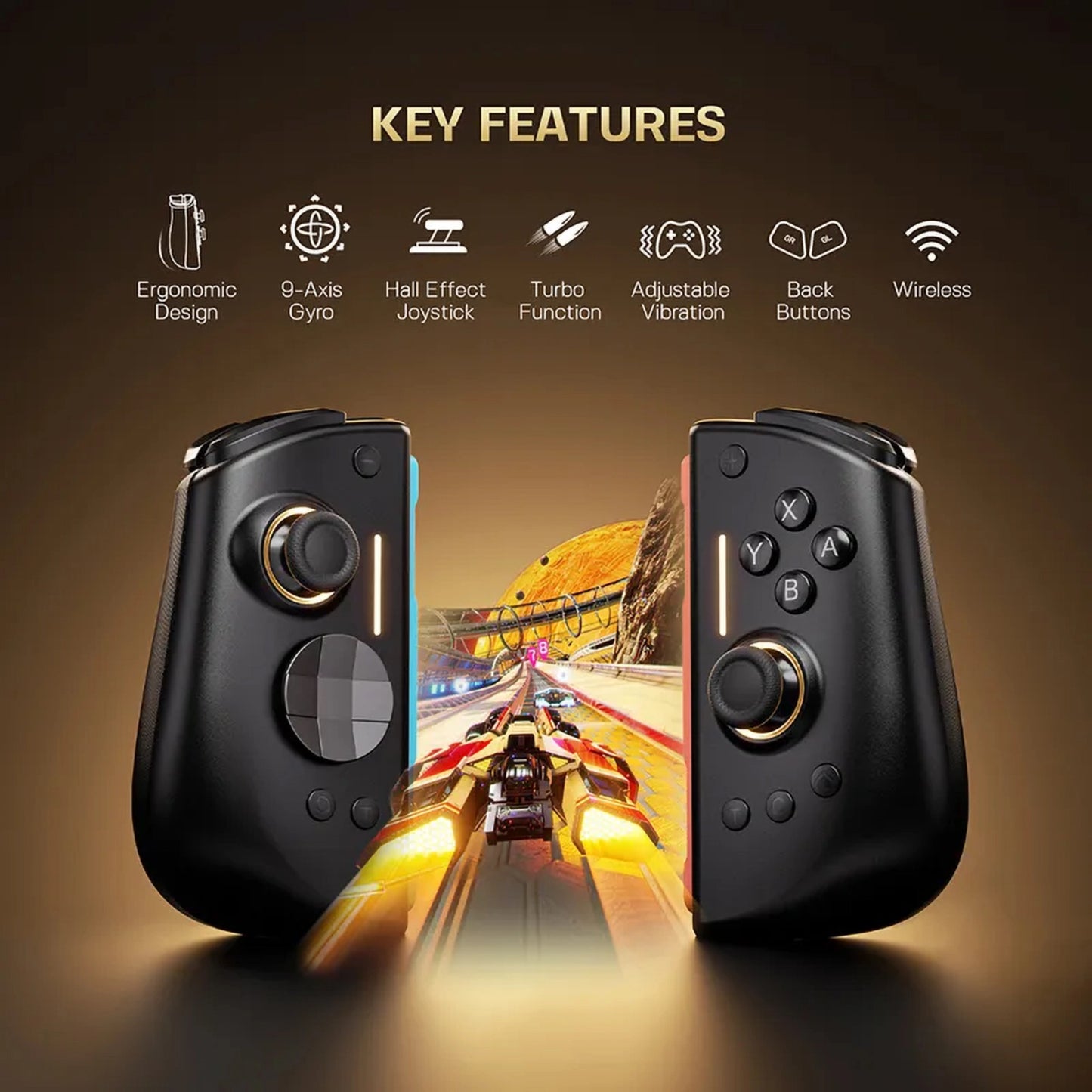 NYXI Hyperion 3 trådløs JoyPad til Nintendo Switch 2, Sort