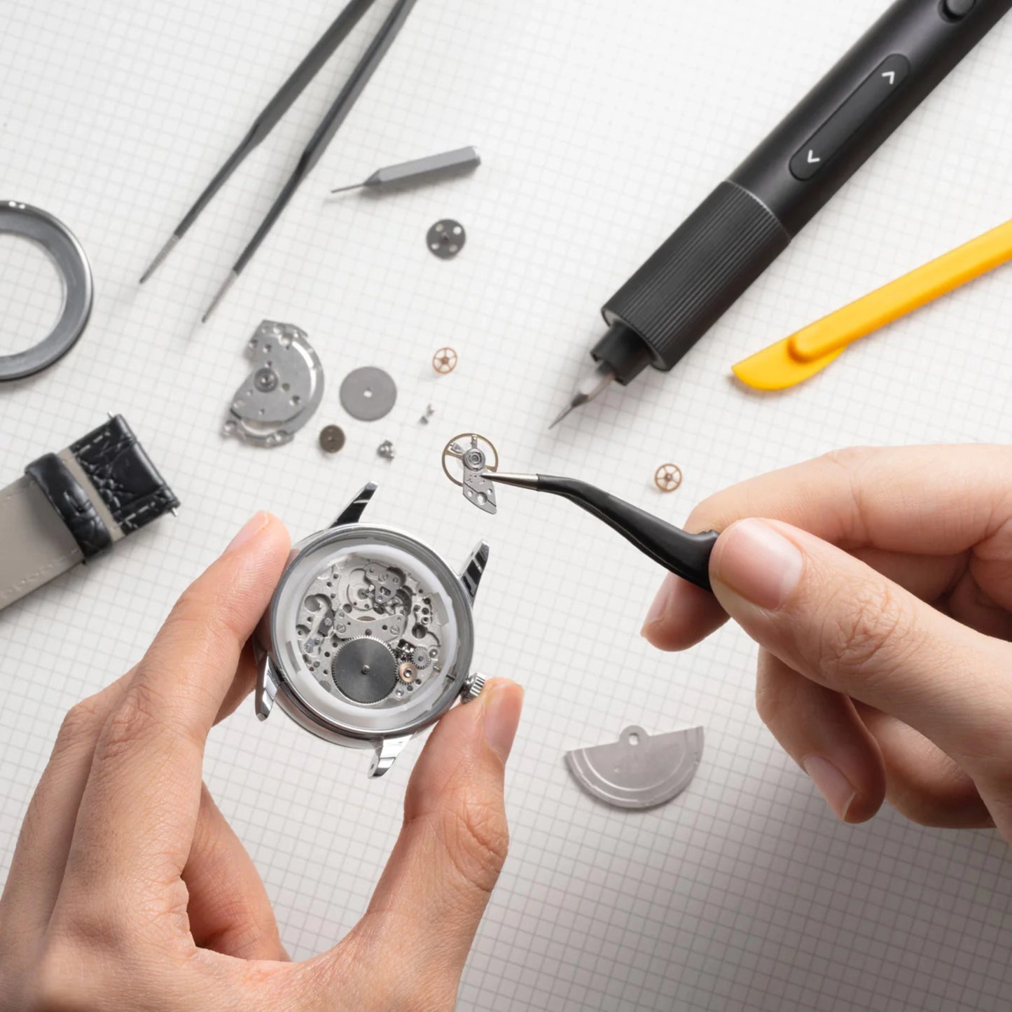 HOTO Precision Screwdriver Kit Pro, elektrisk mejselsæt, 48 dele