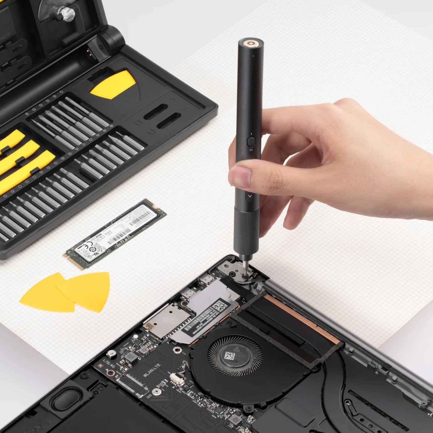 HOTO Precision Screwdriver Kit Pro, elektrisk mejselsæt, 48 dele
