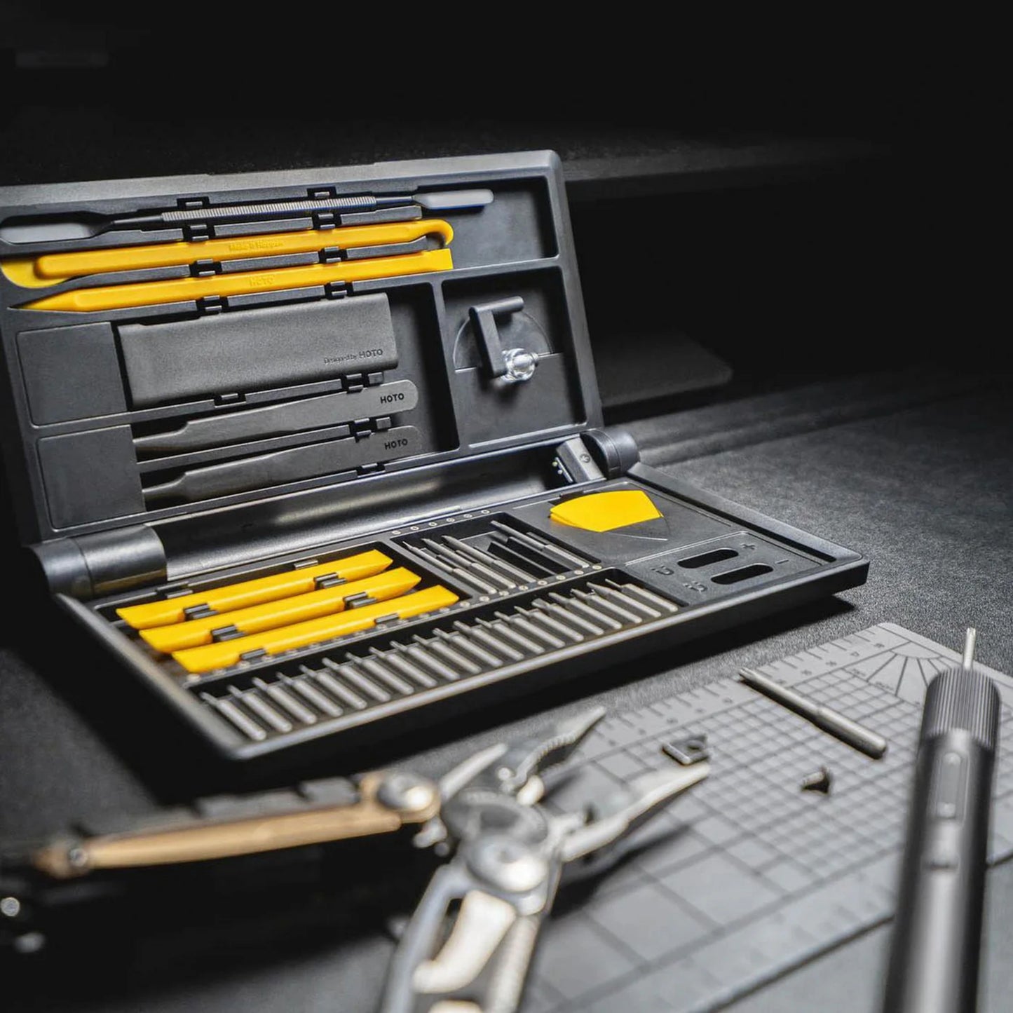 HOTO Precision Screwdriver Kit Pro, elektrisk mejselsæt, 48 dele