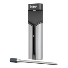 Ninja ProChef trådløst stegetermometer, sort/sølv, med separat metalprobe og mørk spids, Bluetooth.