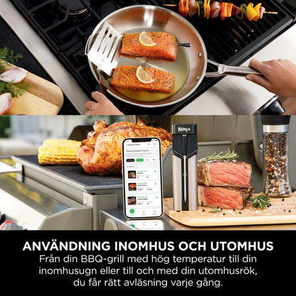 Ninja ProChef trådløst stegetermometer, Sort/sølv