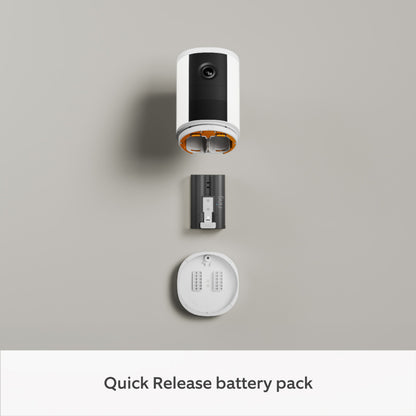 Ring Spotlight Cam Battery (2nd Gen) trådløst overvågningskamera, Hvid