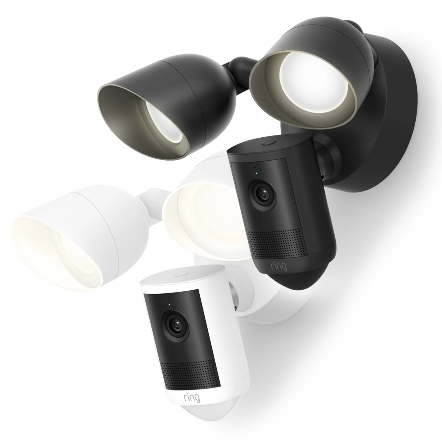 Ring Floodlight Cam Pro overvågningskamera Retinal 2K, Hvid