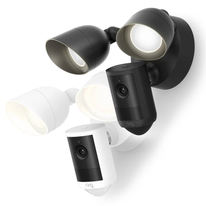 Ring Floodlight Cam Pro overvågningskamera Retinal 2K, Hvid