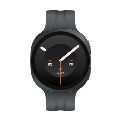 Samsung Galaxy Watch9 40 mm Bluetooth, grafit, rund berøringsskærm med fitness-urskive og silikonereim.