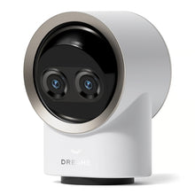 Dreame NAVO Elite 1 InCam hvidt indendørskamera, dobbeltlinse med metalramme, 4K vidvinkel, AI-detektering.