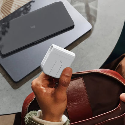 Logitech Mobi Fold sammenklappelig trådløs mus, Off-white