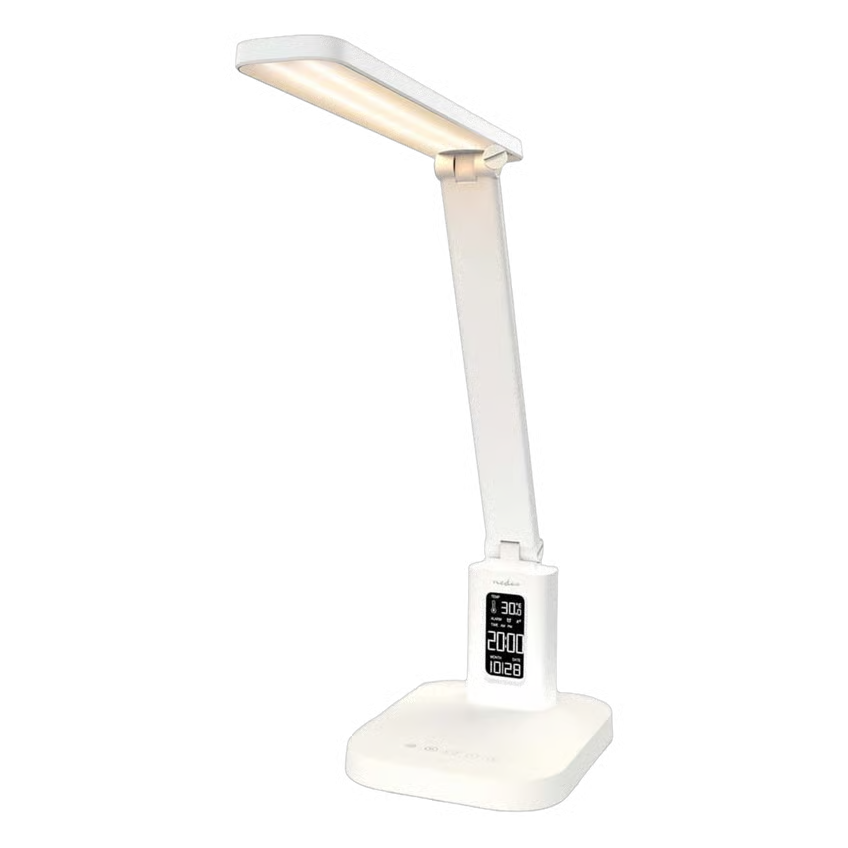 Nedis genopladelig LED-skrivebordslampe med display