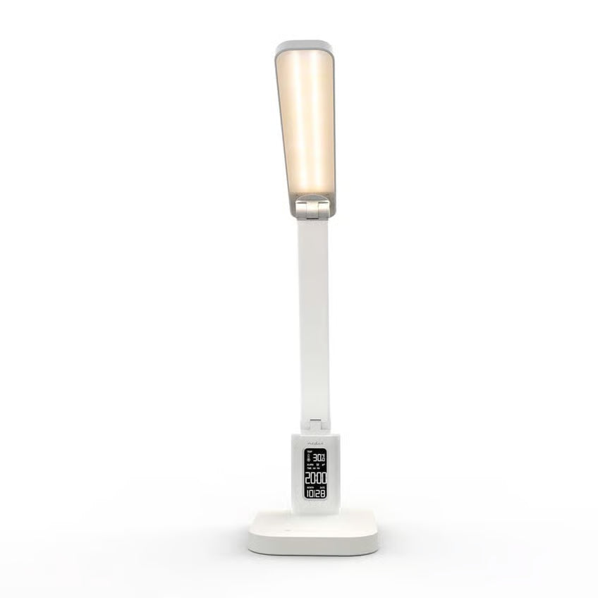 Nedis genopladelig LED-skrivebordslampe med display