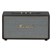 Marshall Stanmore IV Bluetooth-højttaler, sort, grå front, guldkanter, tre guldknapper, Bluetooth 5.3.