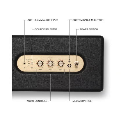Marshall Stanmore IV Bluetooth-højttaler, Sort