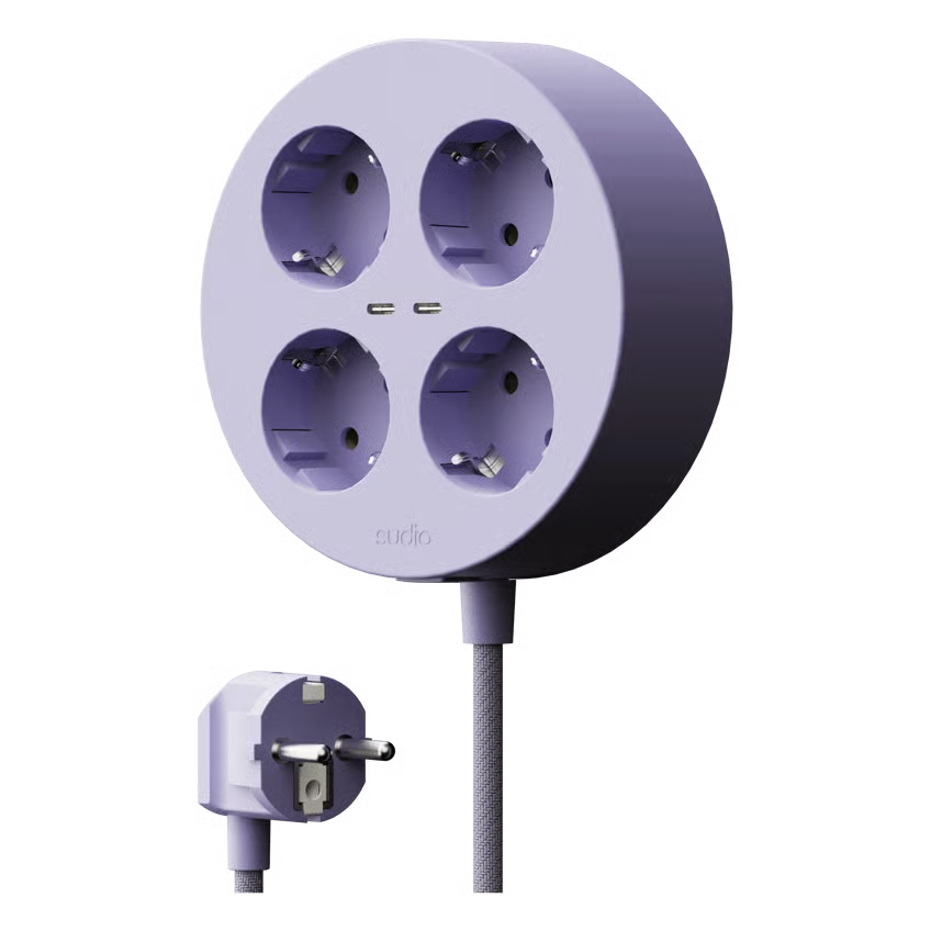 Sudio Block grenstik med GaN-opladning 30W, Lilla