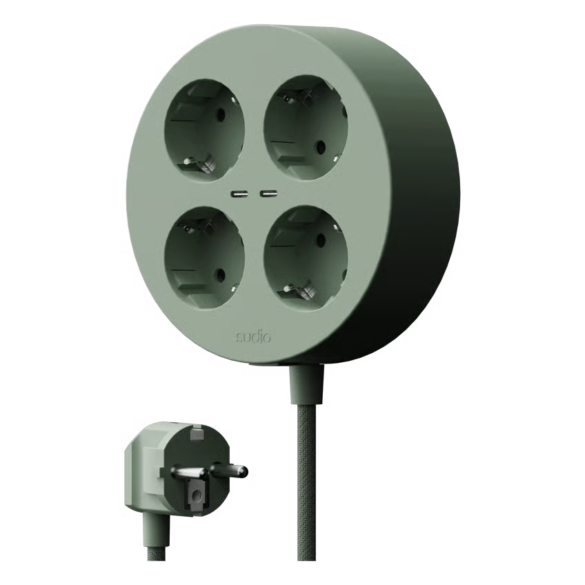 Sudio Block grenstik med GaN-opladning 30W, Grøn