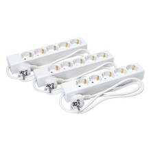 Luxorparts grenstik 5-vejs, 1 m, hvid, 3-pak