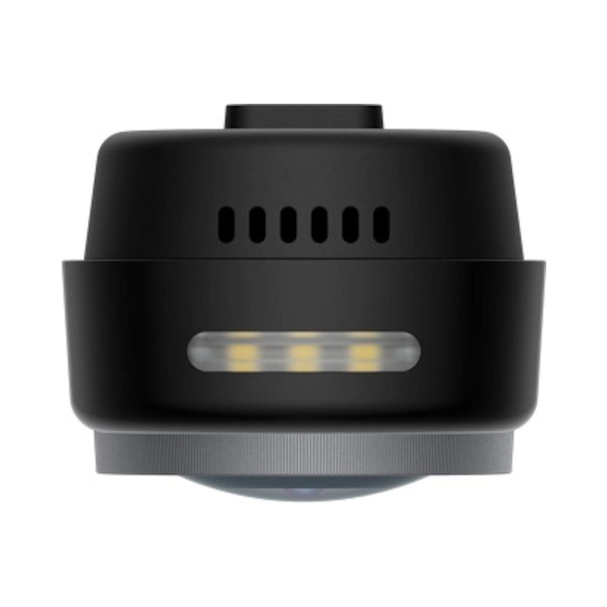 Eufy Video Doorbell S4 + Mini Chime – sort, cylindrisk dørklokke med ventilationsåbninger i toppen, vandret LED-stribe og metalfod foran.