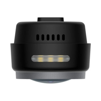 Eufy Video Doorbell S4 + Mini Chime – sort, cylindrisk dørklokke med ventilationsåbninger i toppen, vandret LED-stribe og metalfod foran.
