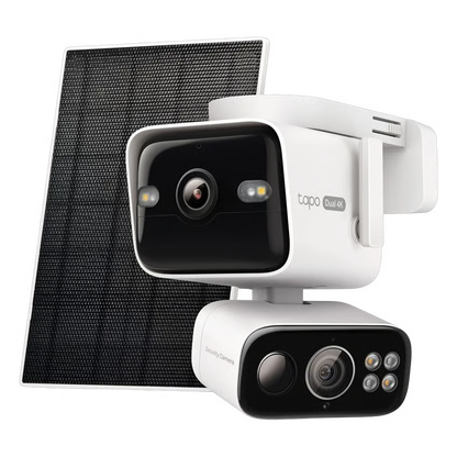 TP-Link Tapo C675D KIT solcelledrevet 4K overvågningskamera med dobbelt linse