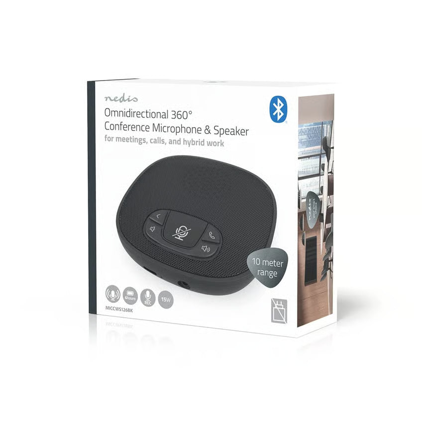 Nedis 360° Bluetooth-konferencehøjttaler med mikrofon