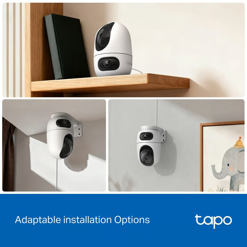 TP-Link Tapo C245D indendørskamera med dobbelt linse og AI-sporing