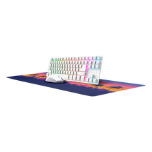 Trust GXT 882 trådløst gamingsæt med tastatur, mus og musemåtte, Hvid