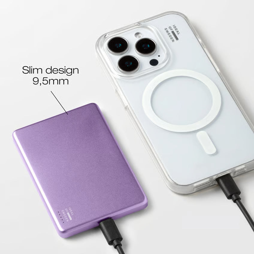 IDEAL OF SWEDEN Slim Powerbank MagSafe 5000 mAh, Lavender Milk