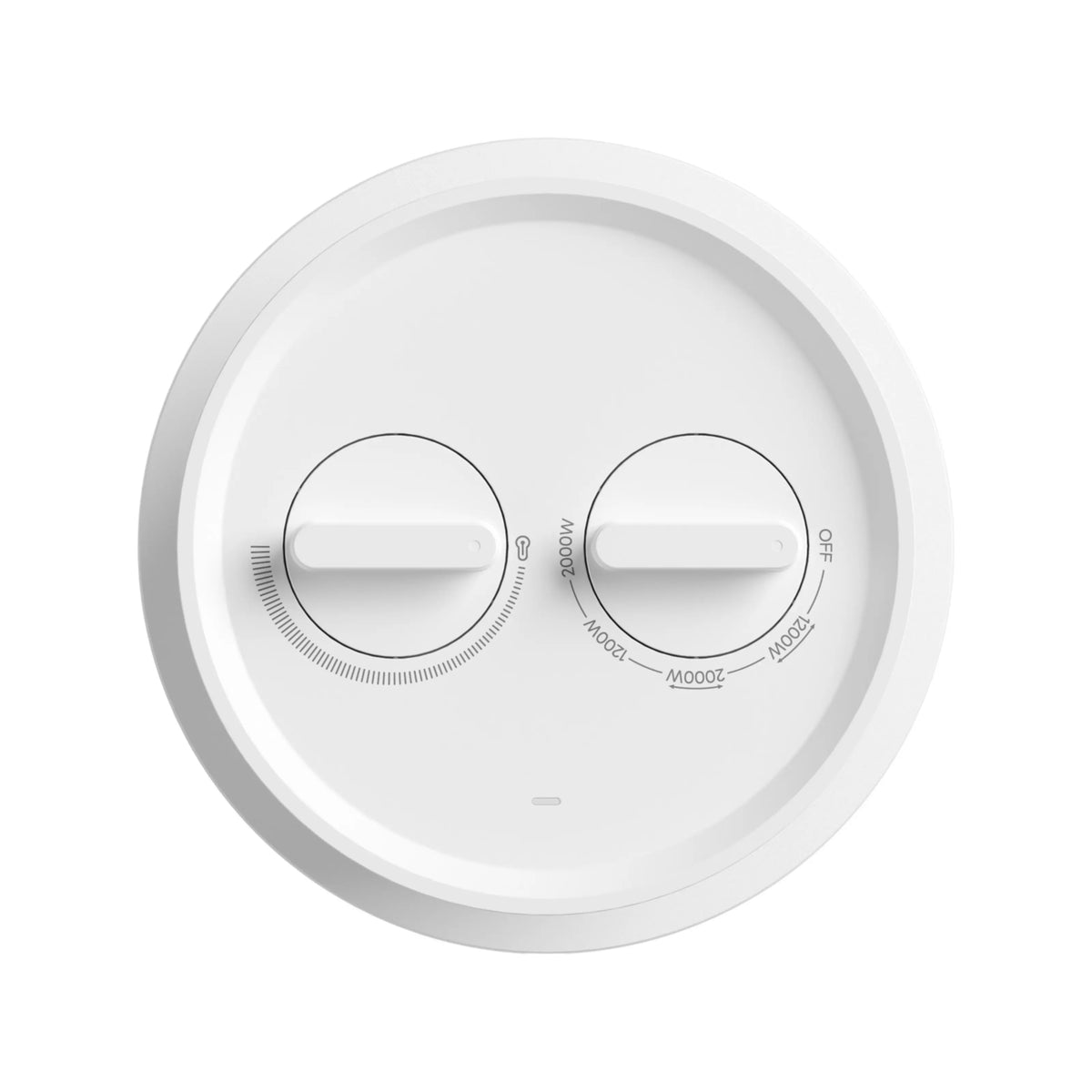 Xiaomi varmeblæser EU PTC-varmeblåser 2000 W, hvid, rund med to drejeknapper (800 W/1200 W/2000 W/OFF) og indikatorlampe.