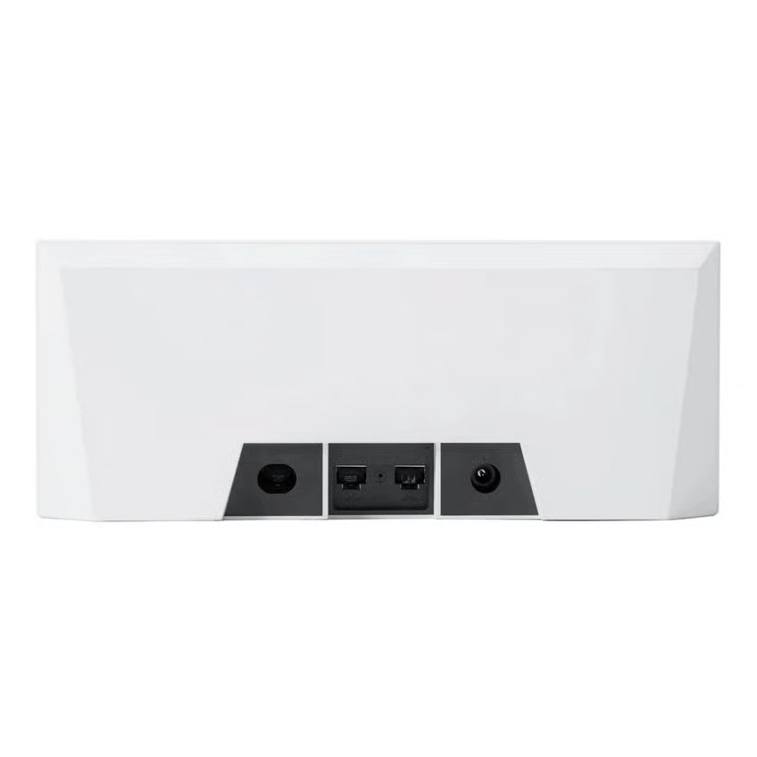 Bagsiden af Starlink Standard Kit (Gen 4)-routeren med strøm- og Ethernet-port.