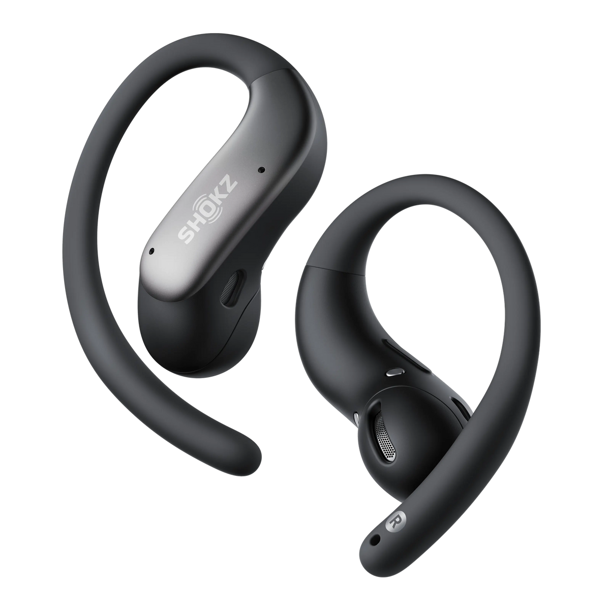 Shokz OpenFit Air 2 åbne øretelefoner med ørekrog, sort.