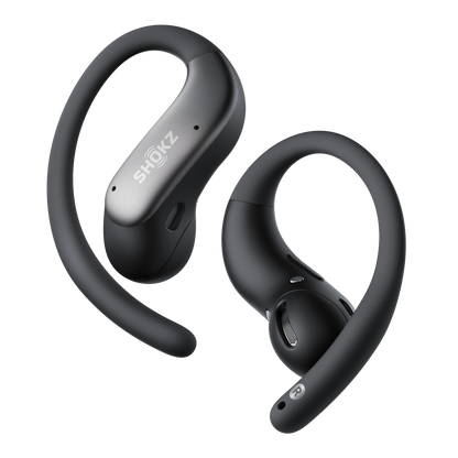 Shokz OpenFit Air 2 åbne øretelefoner med ørekrog, sort.