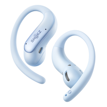 SHOKZ OpenFit Air 2 åbne øretelefoner, blå, med ørekrog, trådløse.