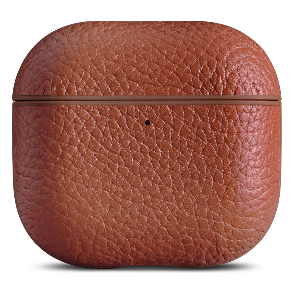 Woolnut læderetui til AirPods 5 i cognacfarvet fuldkornet læder.
